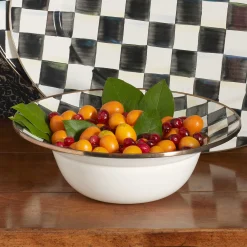 Courtly Check Enamel Serving Bowl|MacKenzie-Childs Discount