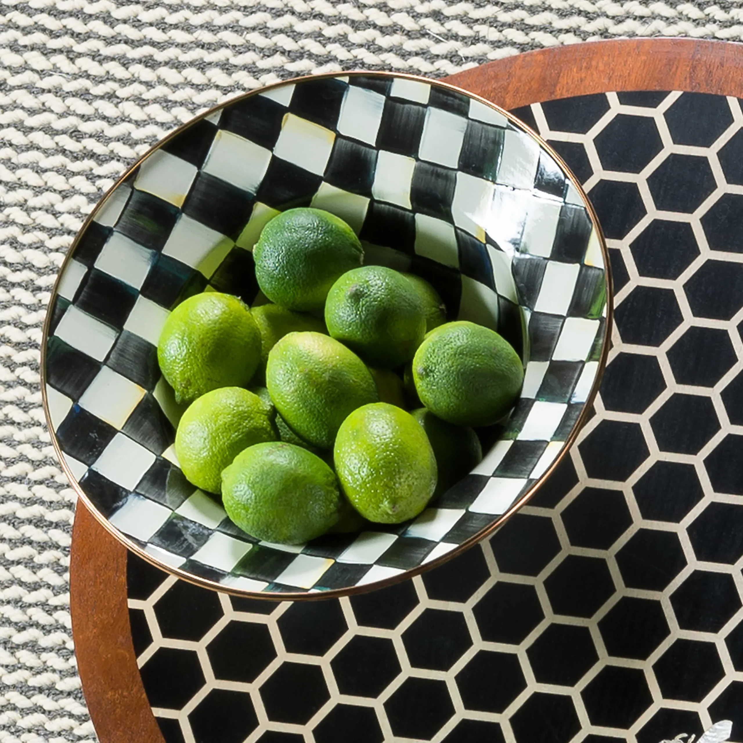 Courtly Check Enamel Serving Bowl|MacKenzie-Childs Discount