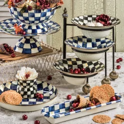 Courtly Check Enamel Serving Bowl|MacKenzie-Childs Discount