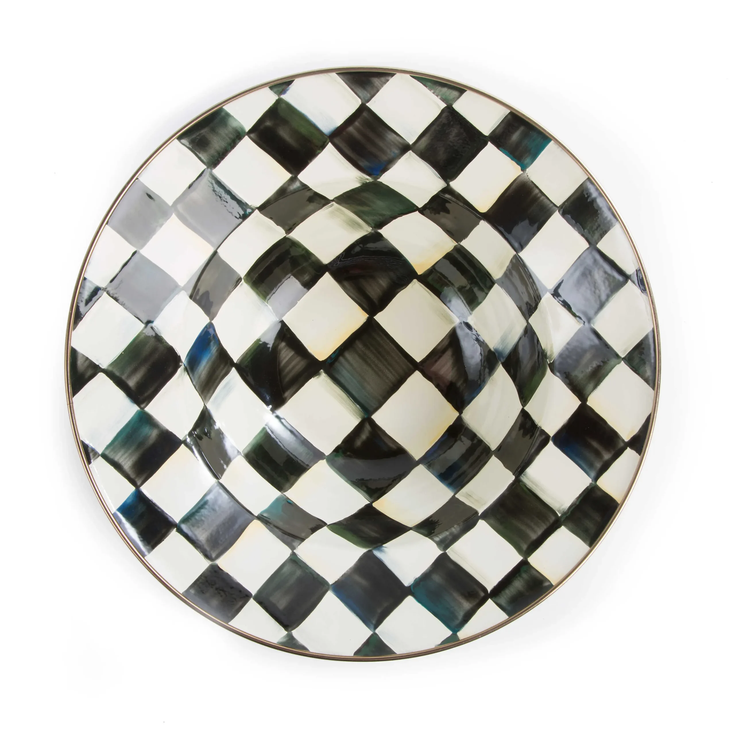 Courtly Check Enamel Serving Bowl|MacKenzie-Childs Discount
