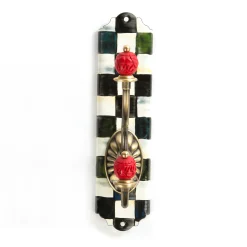 Courtly Check Enamel Single Wall Hook|MacKenzie-Childs Outlet