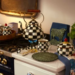 Courtly Check Enamel Squashed Pot|MacKenzie-Childs Discount