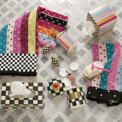 Courtly Check Enamel Standard Tissue Box Cover|MacKenzie-Childs Outlet
