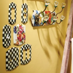 Courtly Check Enamel Switch Plate - Single Rocker|MacKenzie-Childs Sale