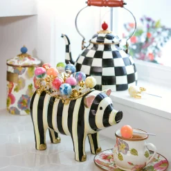 Courtly Check Enamel Tea Kettle - 3 Quart|MacKenzie-Childs Discount