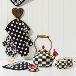 Courtly Check Enamel Teacup|MacKenzie-Childs New