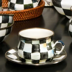 Courtly Check Enamel Teacup|MacKenzie-Childs New