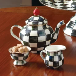 Courtly Check Enamel Teapot - 4 Cup|MacKenzie-Childs