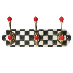 Courtly Check Enamel Triple Wall Hook|MacKenzie-Childs Hot