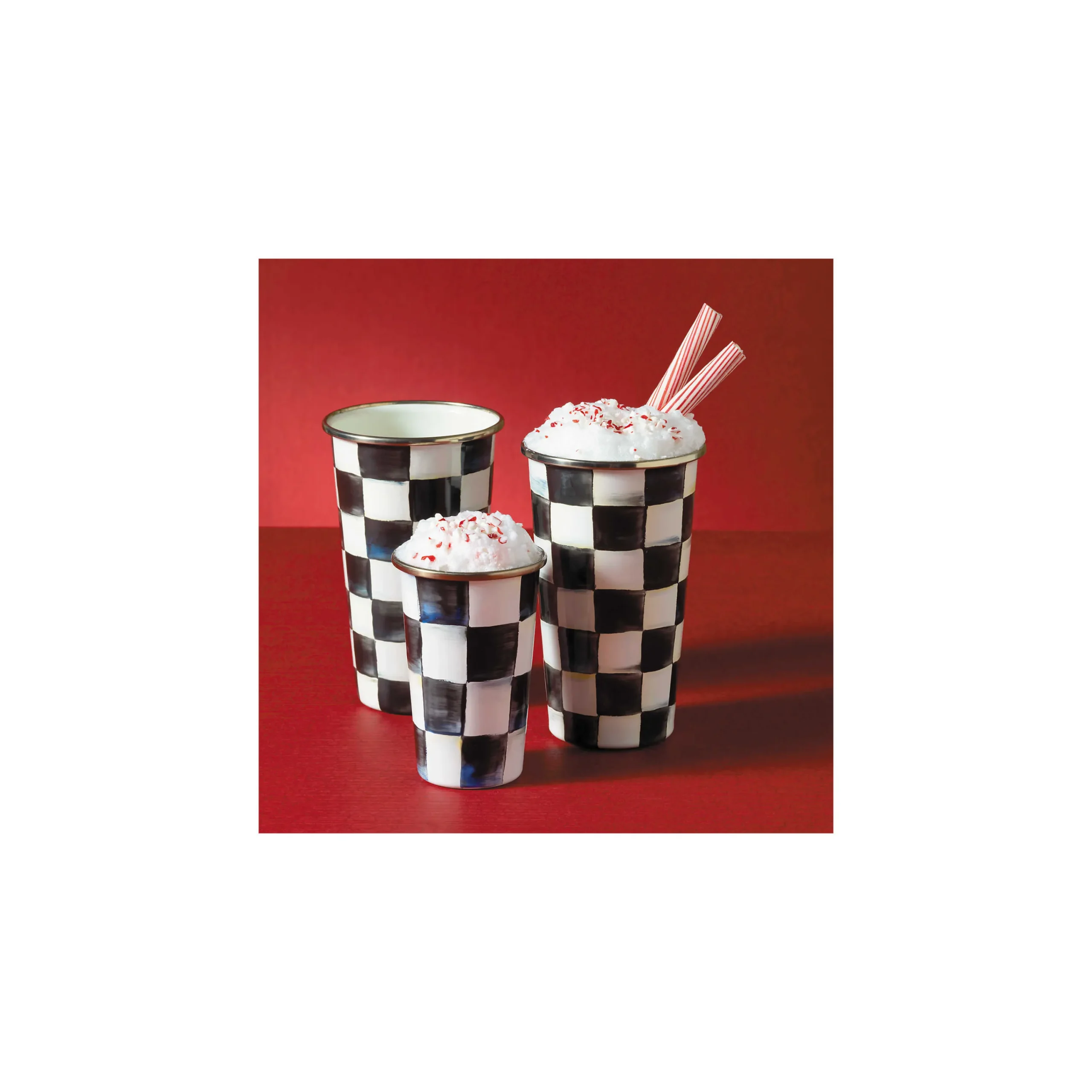 Courtly Check Enamel Tumbler - 10 Ounce|MacKenzie-Childs Sale