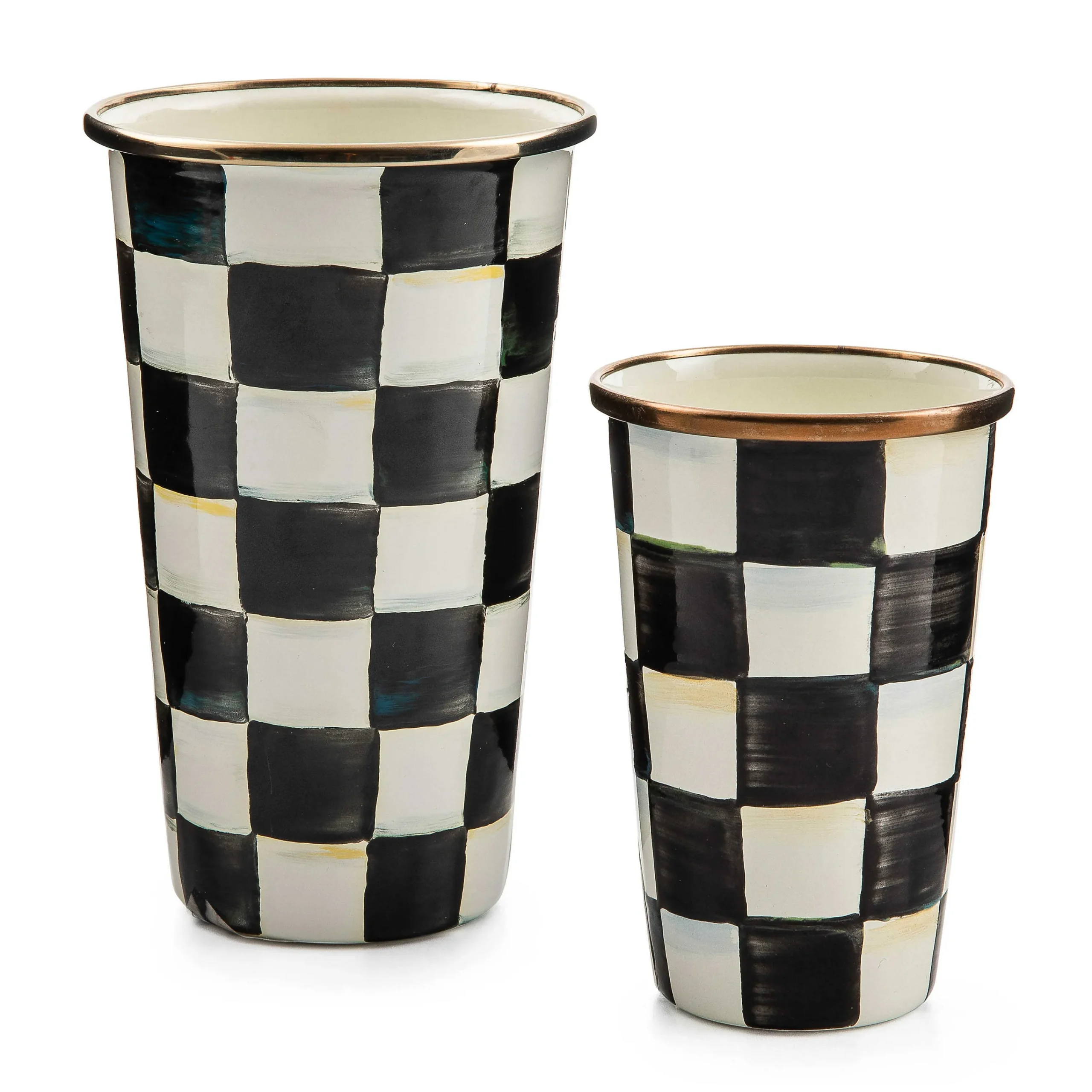 Courtly Check Enamel Tumbler - 10 Ounce|MacKenzie-Childs Sale