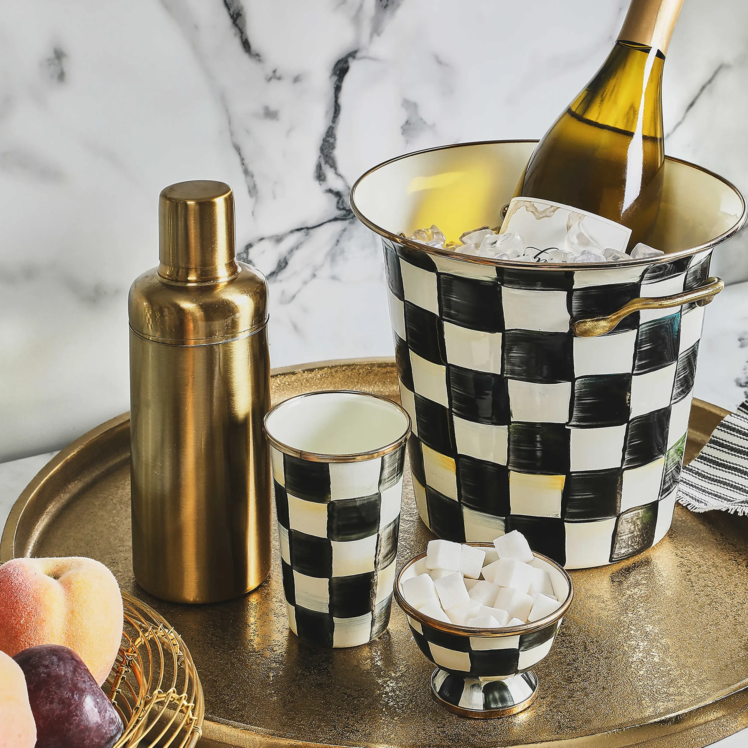 Courtly Check Enamel Tumbler - 10 Ounce|MacKenzie-Childs Sale