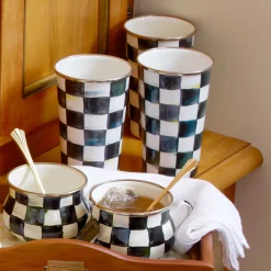 Courtly Check Enamel Tumbler - 20 Ounce|MacKenzie-Childs
