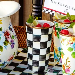 Courtly Check Enamel Tumbler - 20 Ounce|MacKenzie-Childs