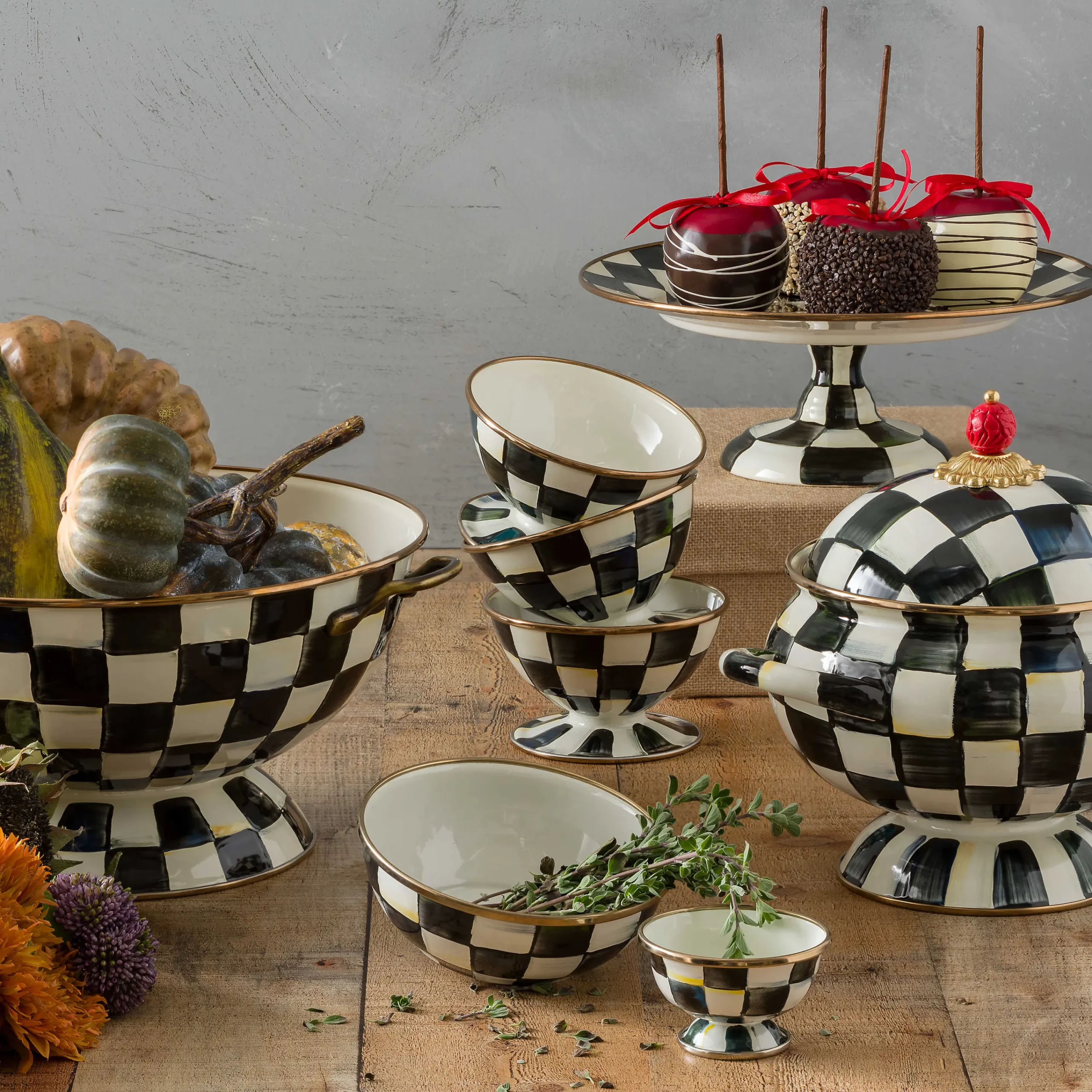 Courtly Check Enamel Tureen|MacKenzie-Childs Sale