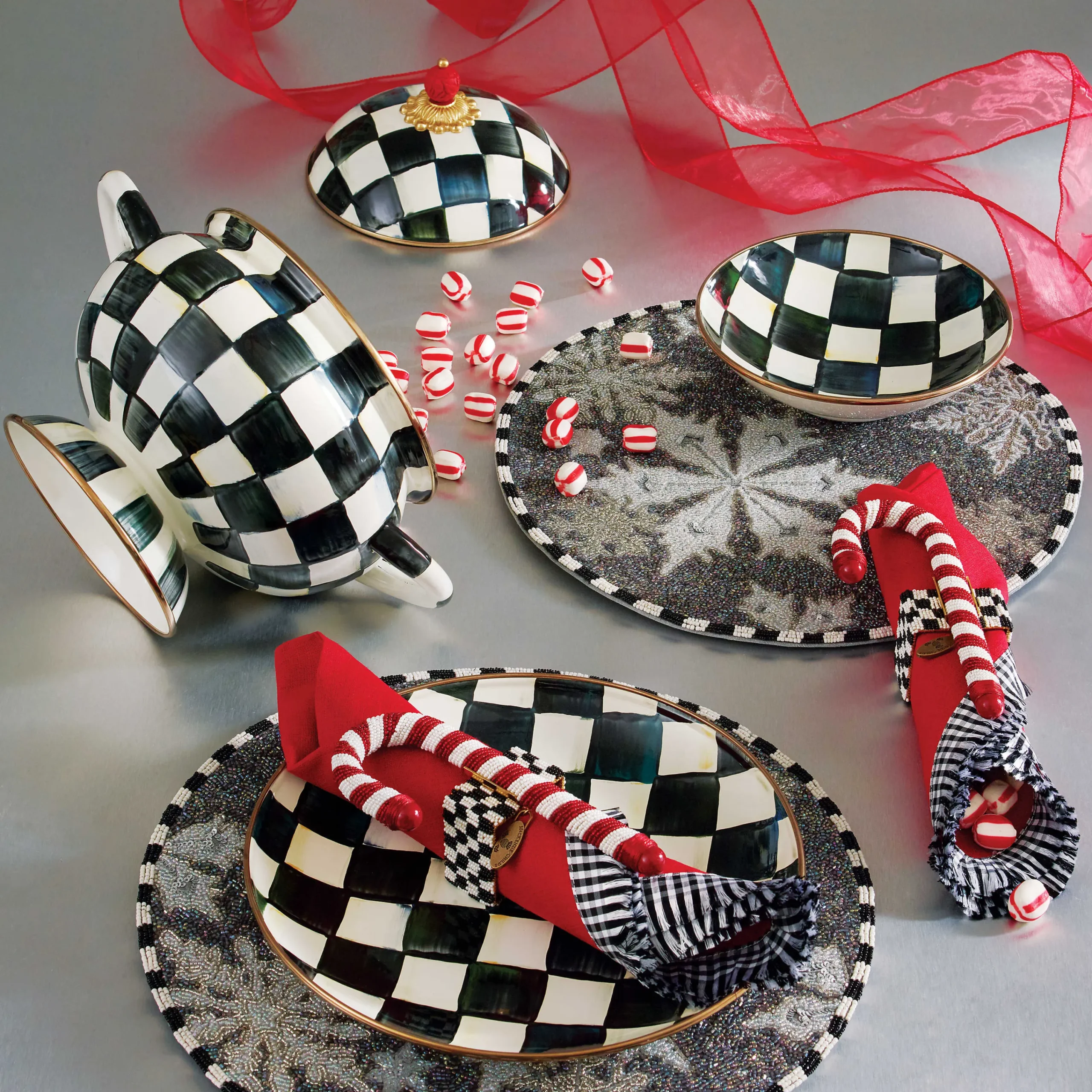 Courtly Check Enamel Tureen|MacKenzie-Childs Sale