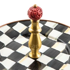 Courtly Check Enamel Two Tier Sweet Stand|MacKenzie-Childs Best