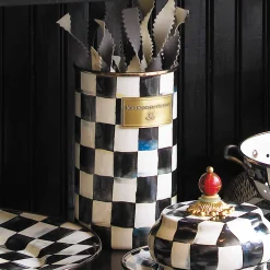 Courtly Check Enamel Utensil Holder|MacKenzie-Childs New