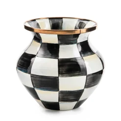 Courtly Check Enamel Vase - Red Bow|MacKenzie-Childs Sale