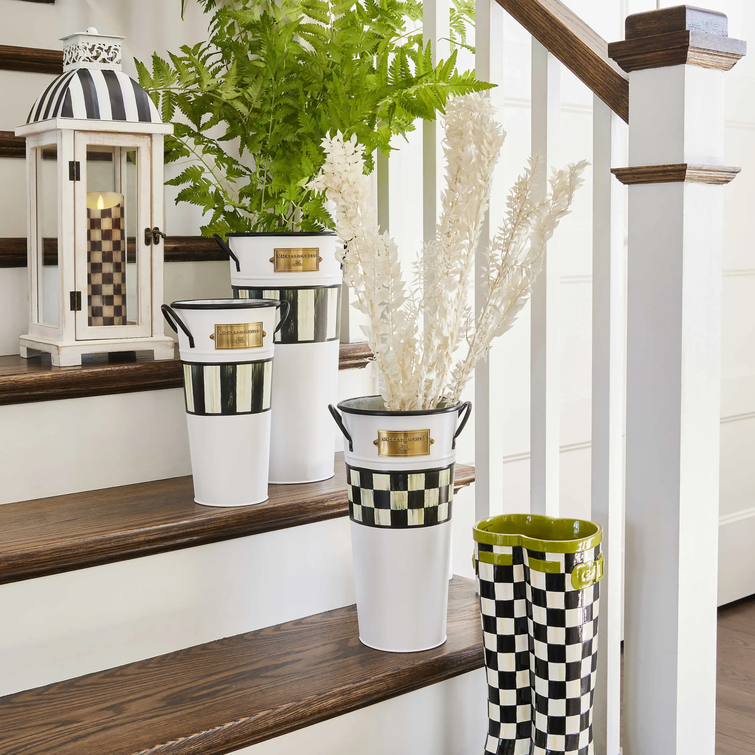 Courtly Check Flicker 9" Pillar Candle|MacKenzie-Childs Hot