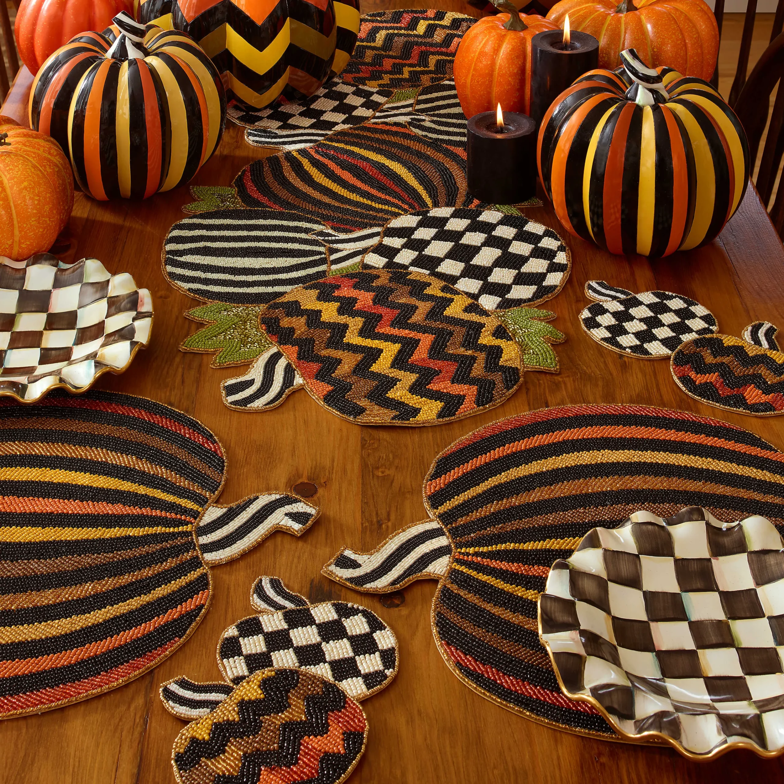 Courtly Check Fluted Dessert Plate|MacKenzie-Childs Online