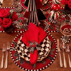 Courtly Check Fluted Dessert Plate|MacKenzie-Childs Online