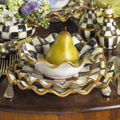 Courtly Check Fluted Dinner Plate|MacKenzie-Childs New