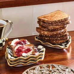 Courtly Check Fluted Heart Plate|MacKenzie-Childs Online