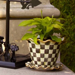 Courtly Check Garden Pot - 8"|MacKenzie-Childs New