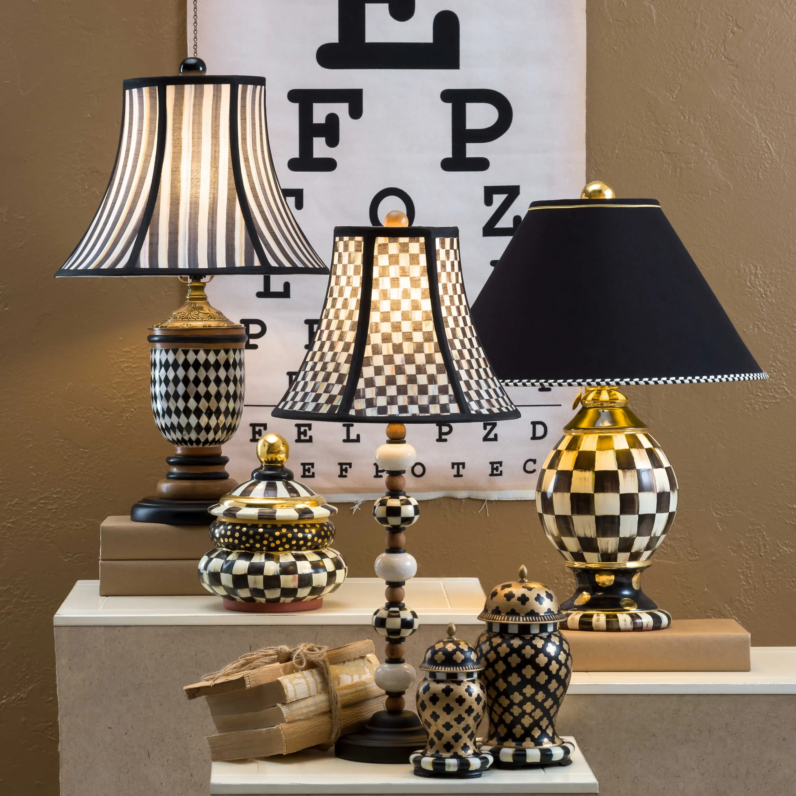 Courtly Check Globe Lamp|MacKenzie-Childs Best