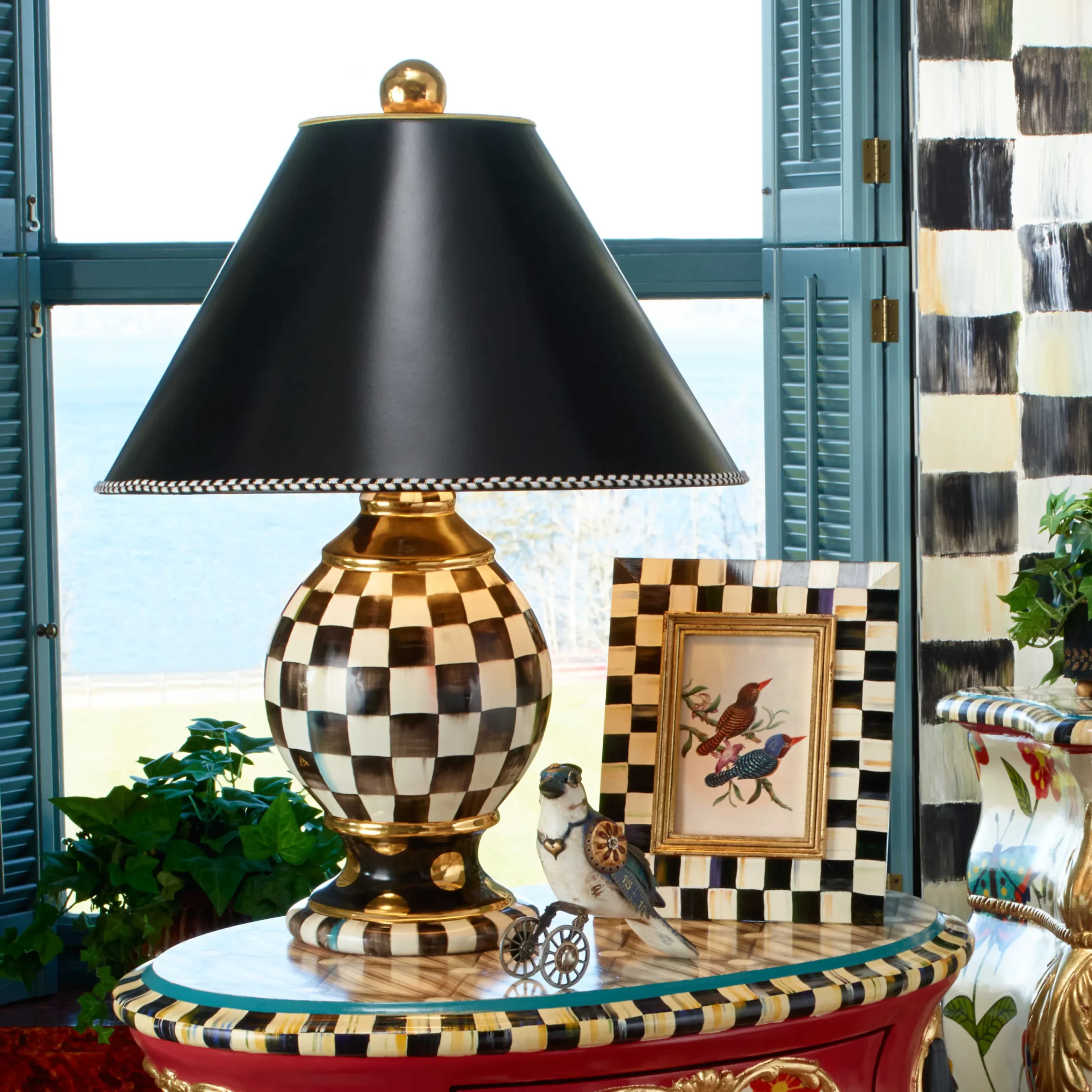 Courtly Check Globe Lamp|MacKenzie-Childs Best