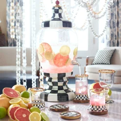 Courtly Check Highball Glass|MacKenzie-Childs Outlet