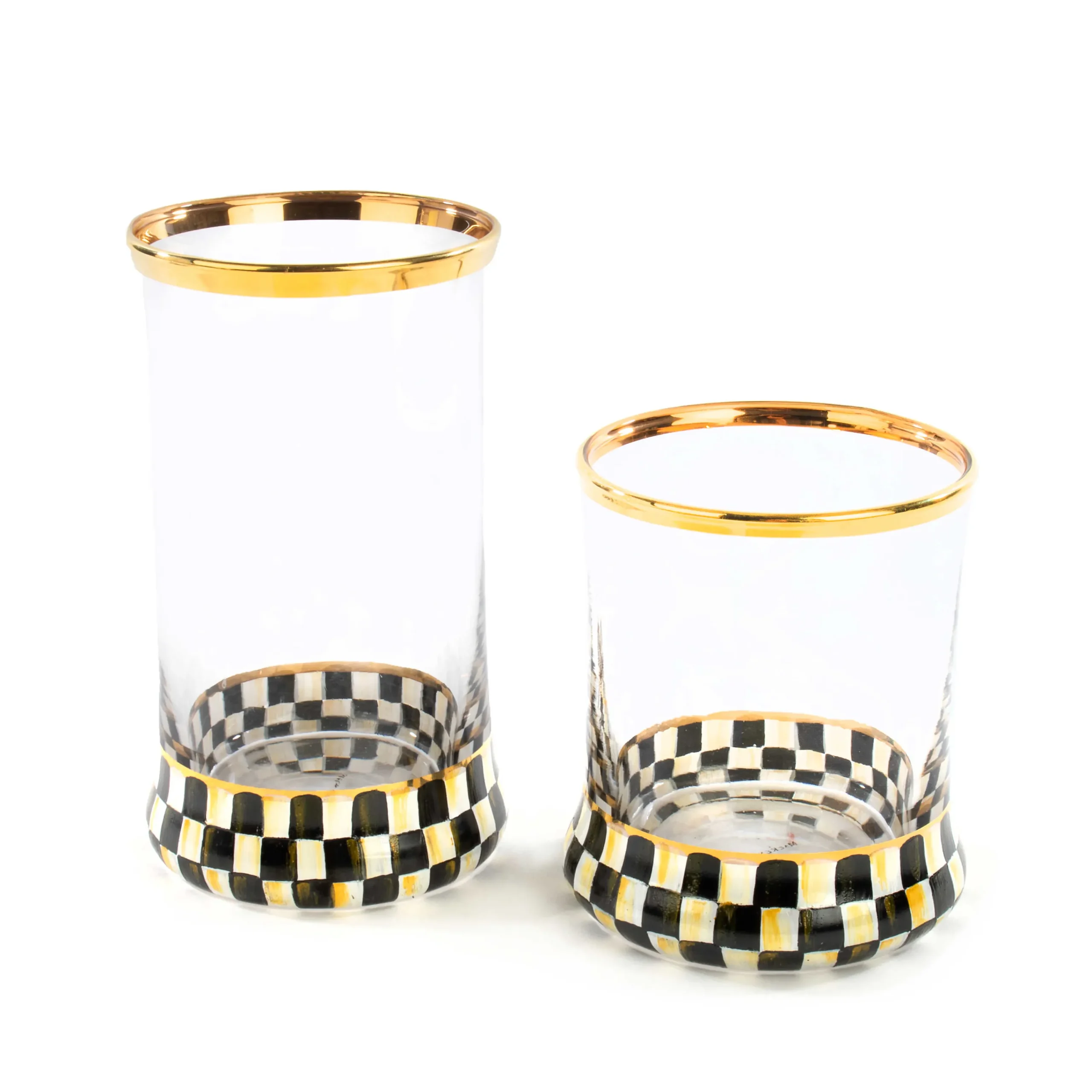 Courtly Check Highball Glass|MacKenzie-Childs Outlet