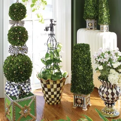 Courtly Check Jumbo Garden Pot|MacKenzie-Childs Outlet