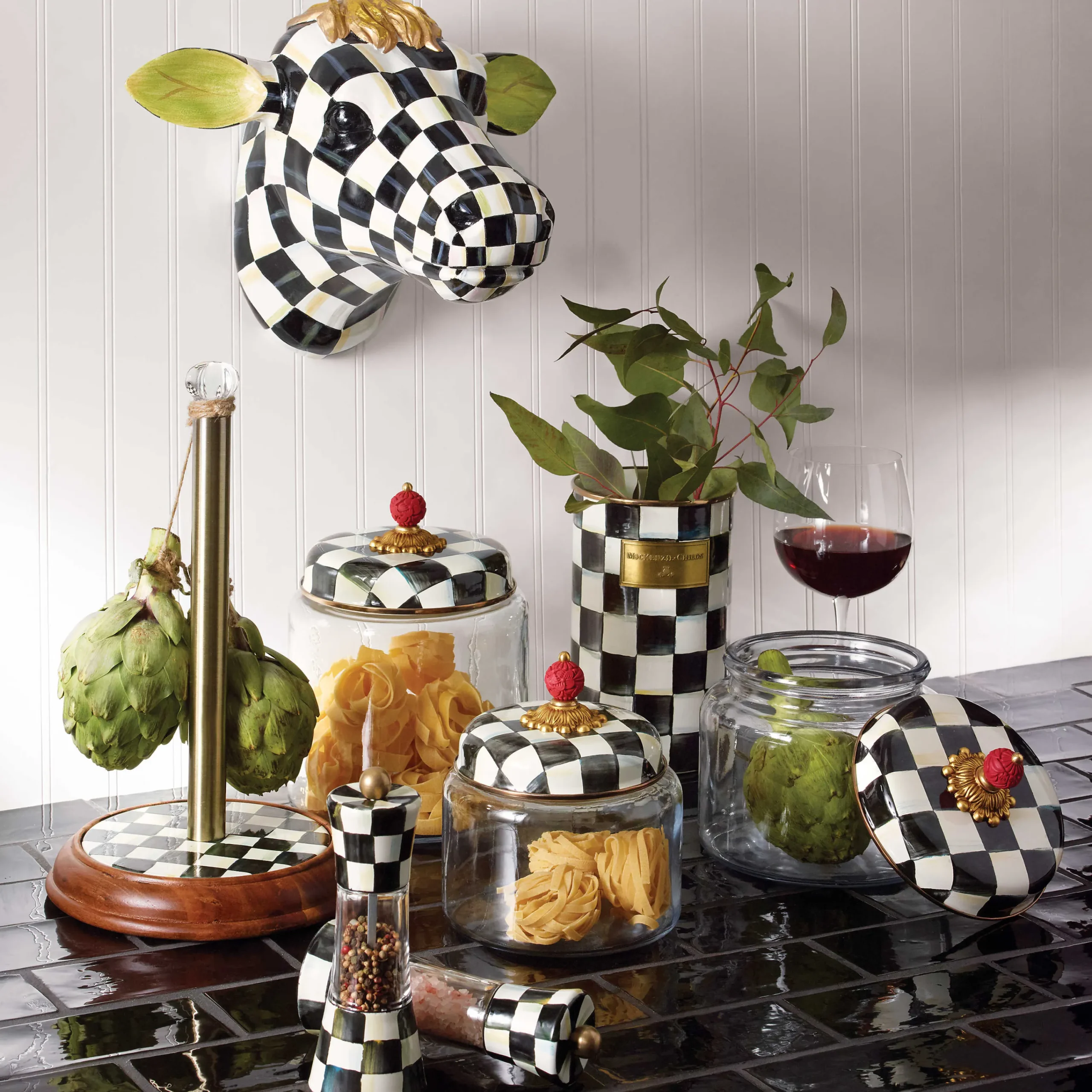 Courtly Check Kitchen Canister - Large|MacKenzie-Childs Best