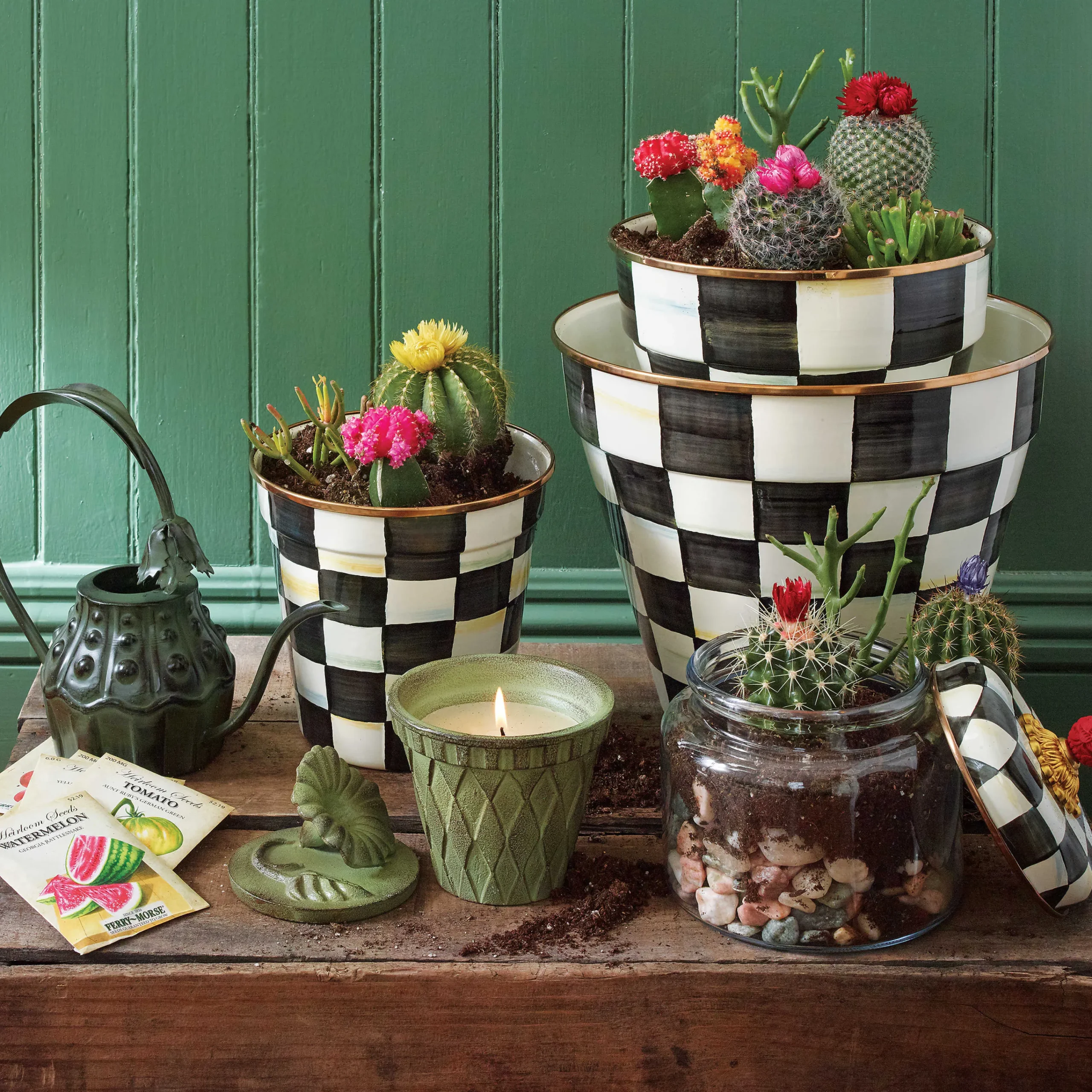 Courtly Check Kitchen Canister - Small|MacKenzie-Childs Clearance