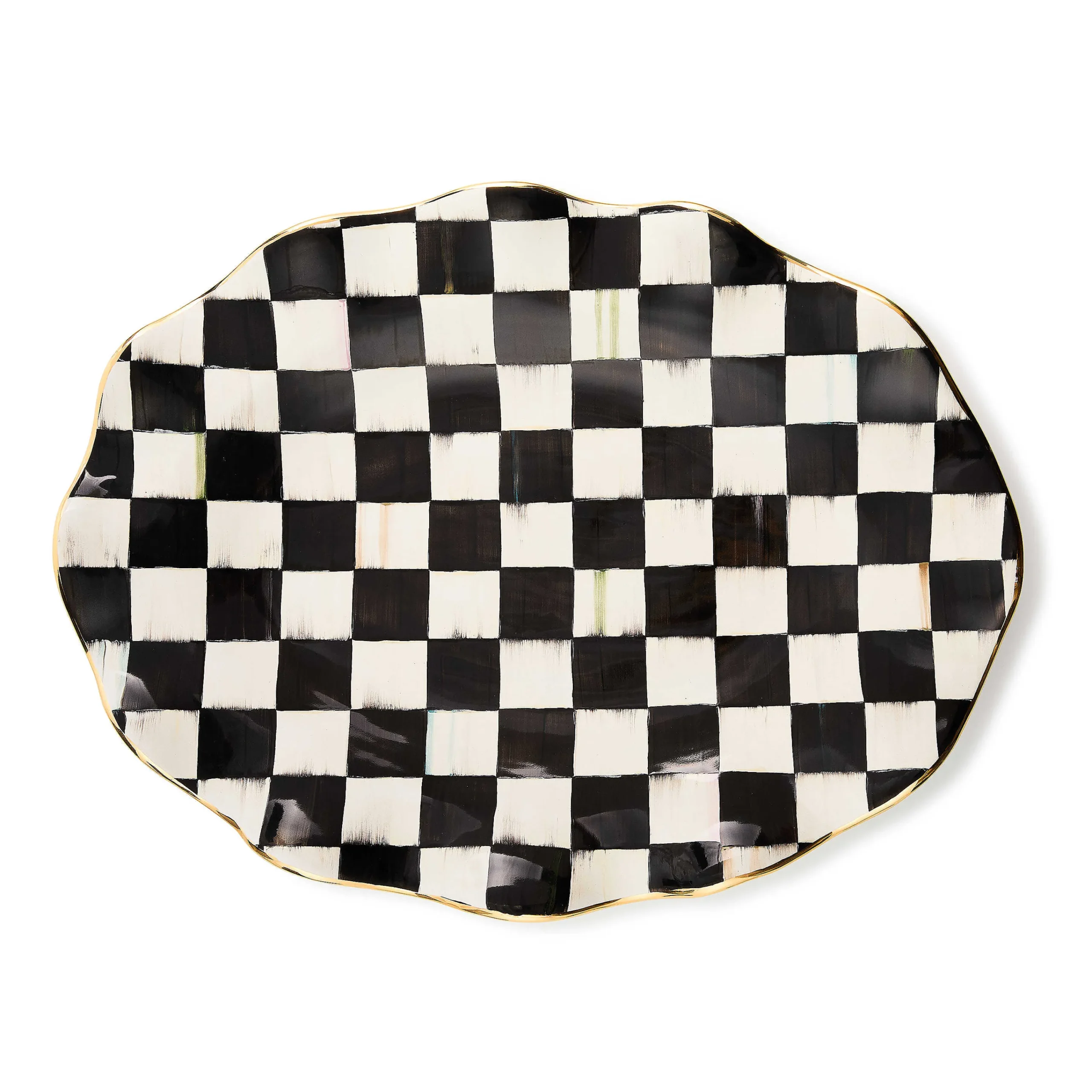 Courtly Check Large Serving Platter|MacKenzie-Childs Best