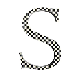 Courtly Check Letter - S|MacKenzie-Childs Hot