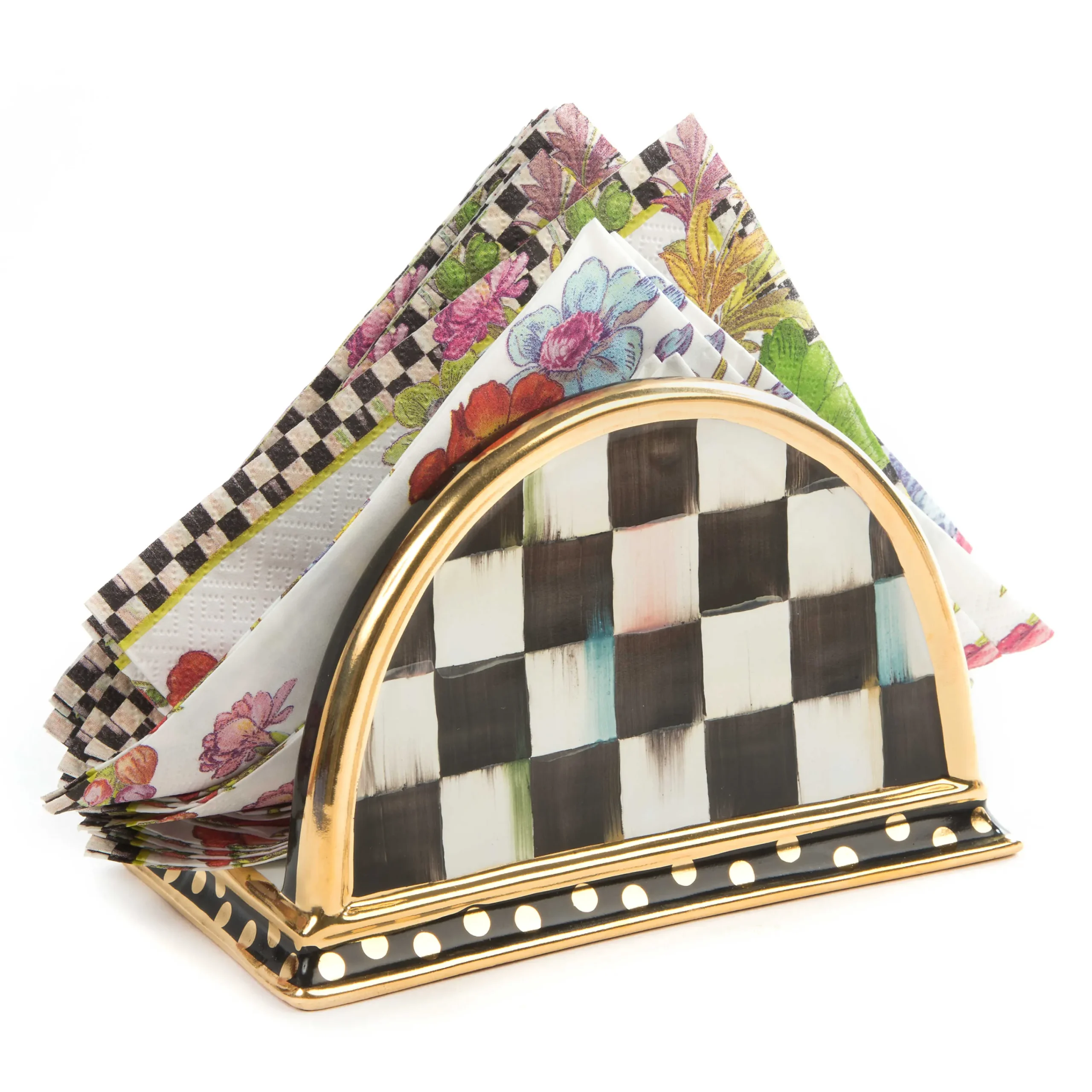 Courtly Check Napkin Holder|MacKenzie-Childs Clearance