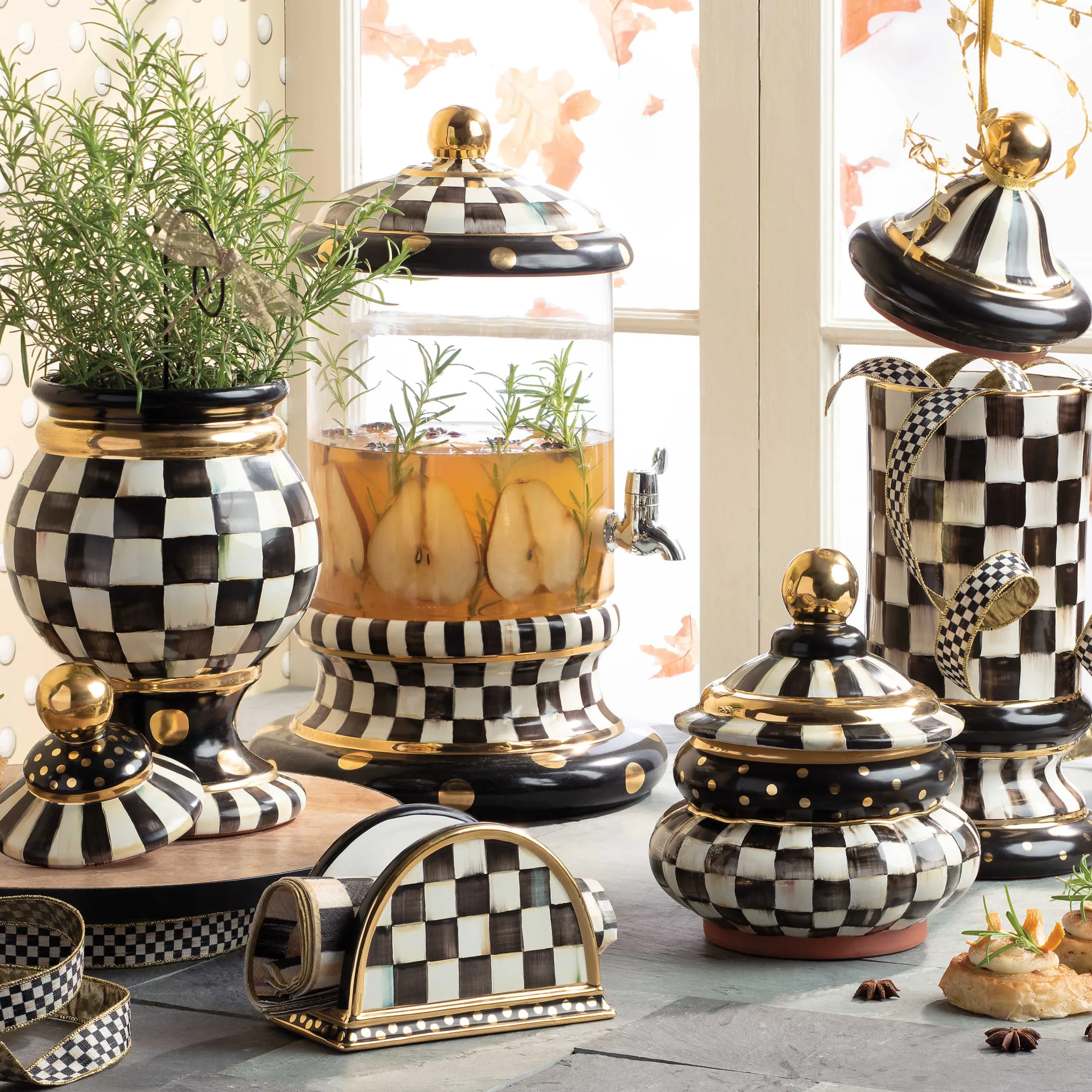 Courtly Check Napkin Holder|MacKenzie-Childs Clearance