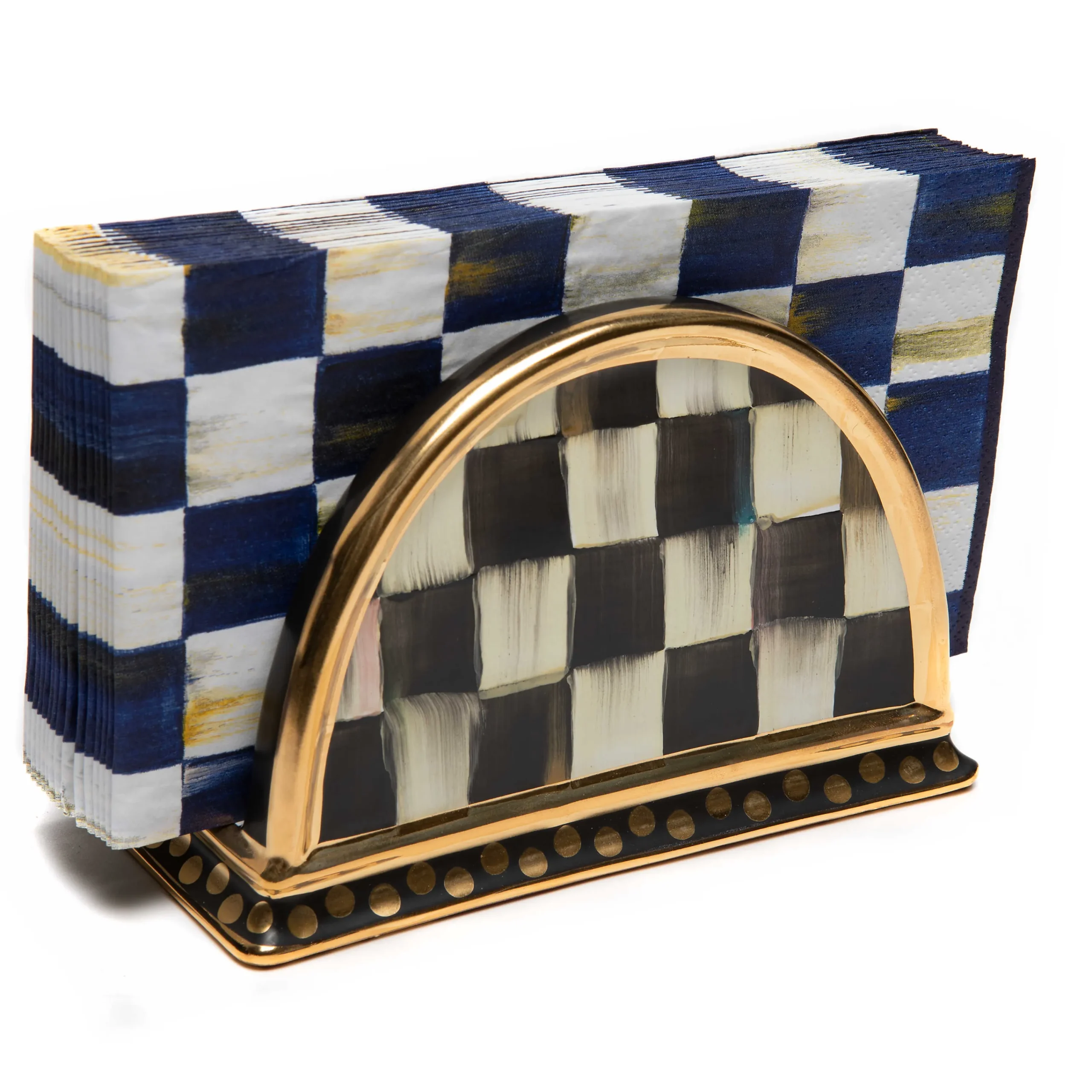 Courtly Check Napkin Holder|MacKenzie-Childs Clearance