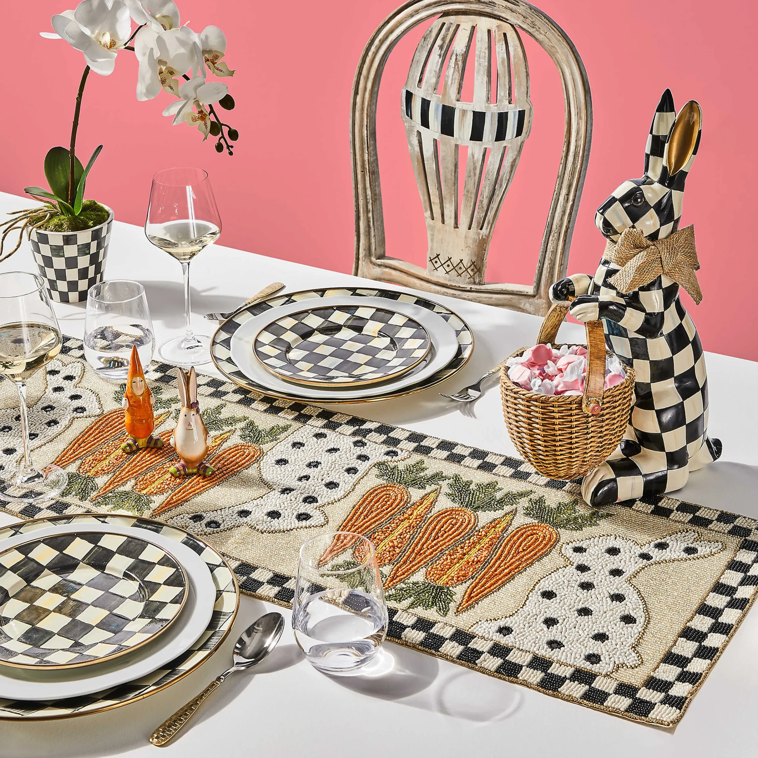 Courtly Check Orchid Drop In|MacKenzie-Childs Discount