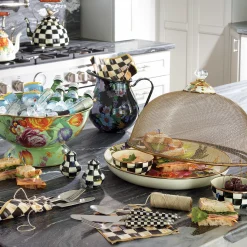 Courtly Check Paper Napkins - Luncheon - Gold|MacKenzie-Childs Outlet