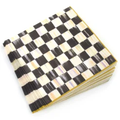Courtly Check Paper Napkins - Dinner - Gold|MacKenzie-Childs Best