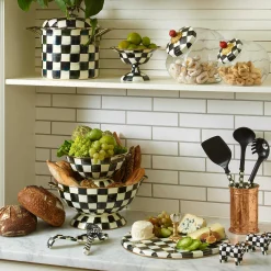 Courtly Check Pasta Spoon - Black|MacKenzie-Childs Clearance