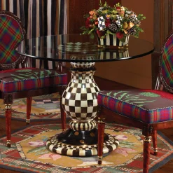 Courtly Check Pedestal Table Base|MacKenzie-Childs New