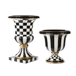 Courtly Check Pedestal Urn|MacKenzie-Childs Clearance