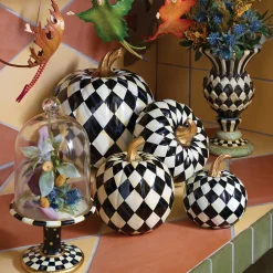 Courtly Check Pedestal With Cloche|MacKenzie-Childs Outlet