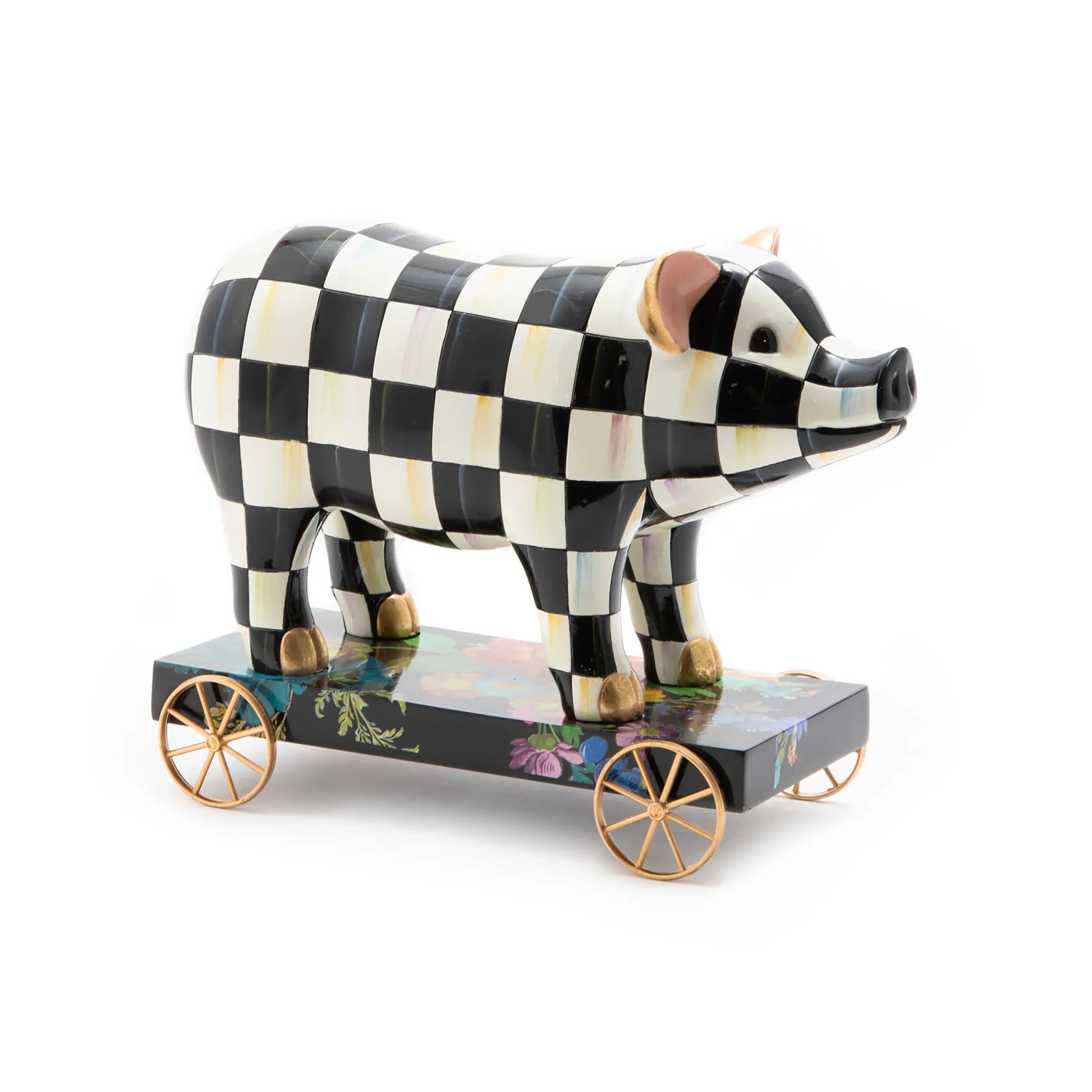 Courtly Check Pig On Parade Decor|MacKenzie-Childs