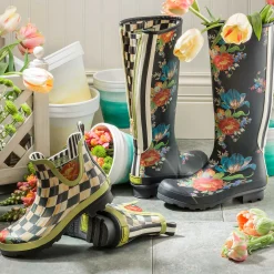 Courtly Check Rain Boots - Short - Size 5|MacKenzie-Childs